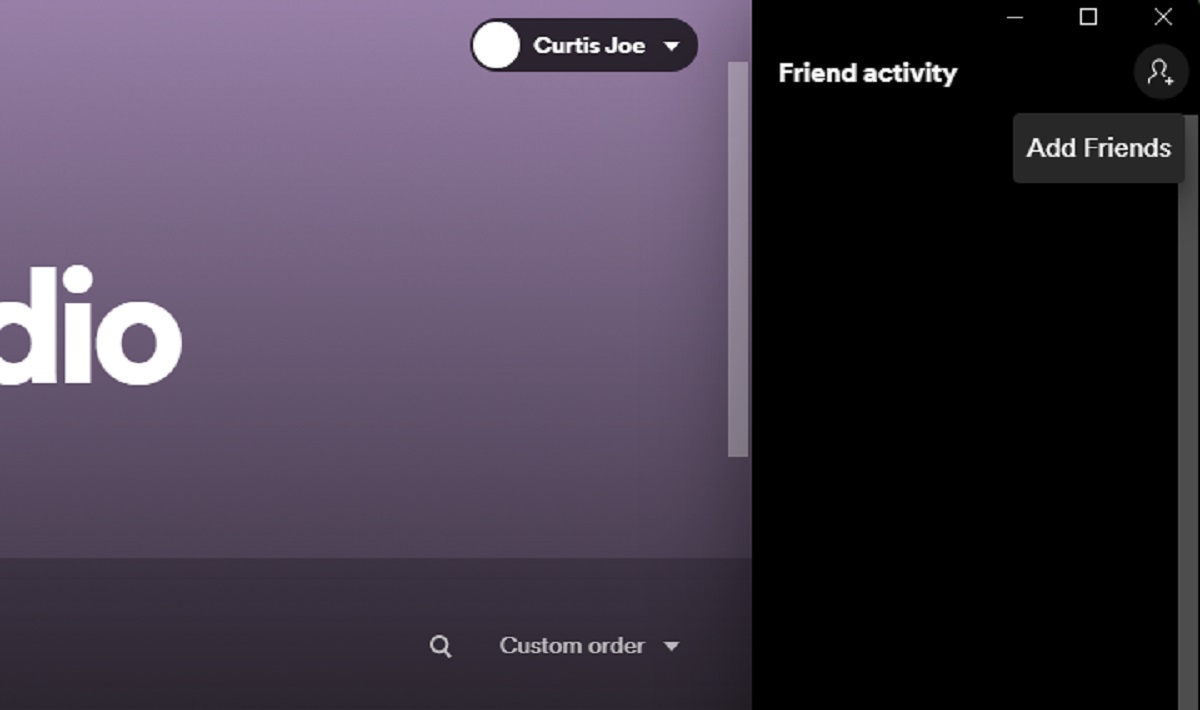 添加朋友Spotify桌面纤巧