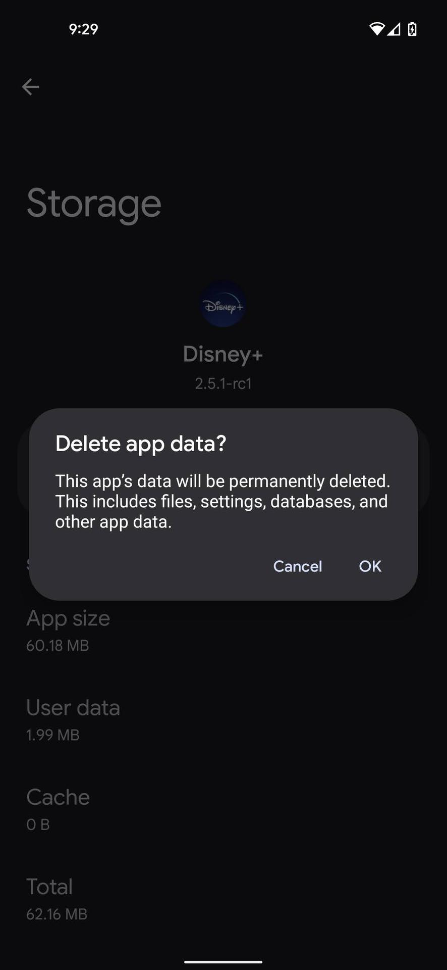 清除Android 6 -Disney Plus不起bob体育提现作用的清除存储和数据