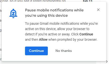 Gmail通知阻止程序示例