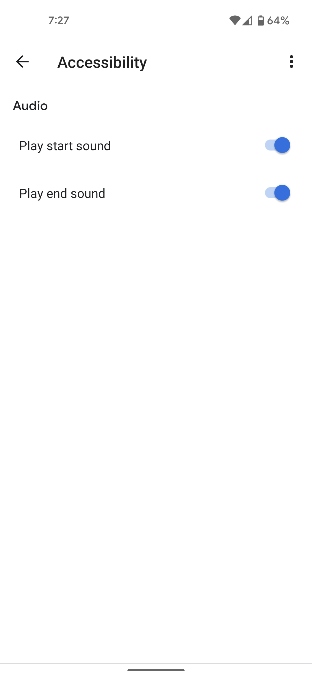 Google Nest Audio扬声器可访问性设置。
