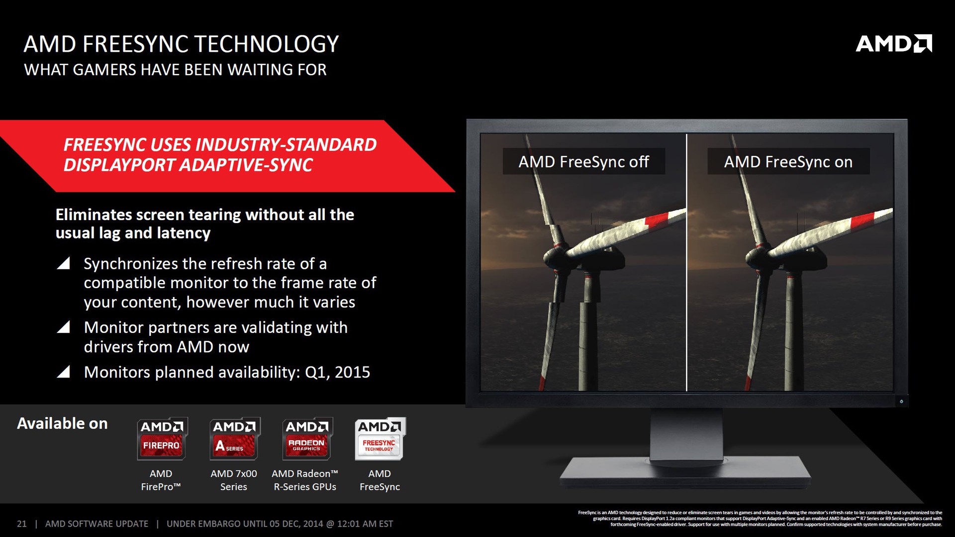 AMD FreeSync第一演示