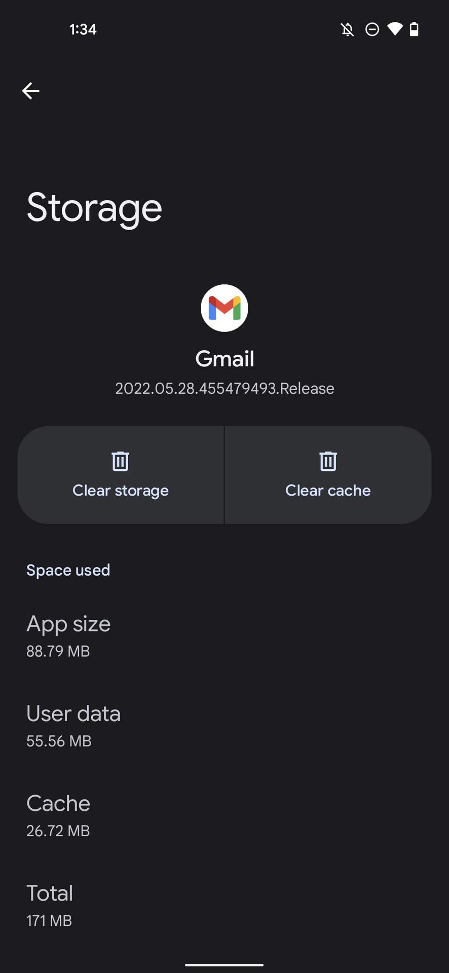 清除Gmail存储和缓存4