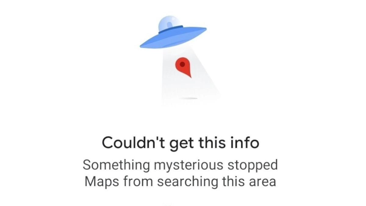 Google地图错误消息