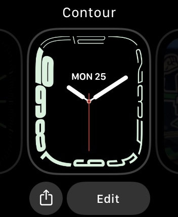Apple Watch屏幕截图长按面孔