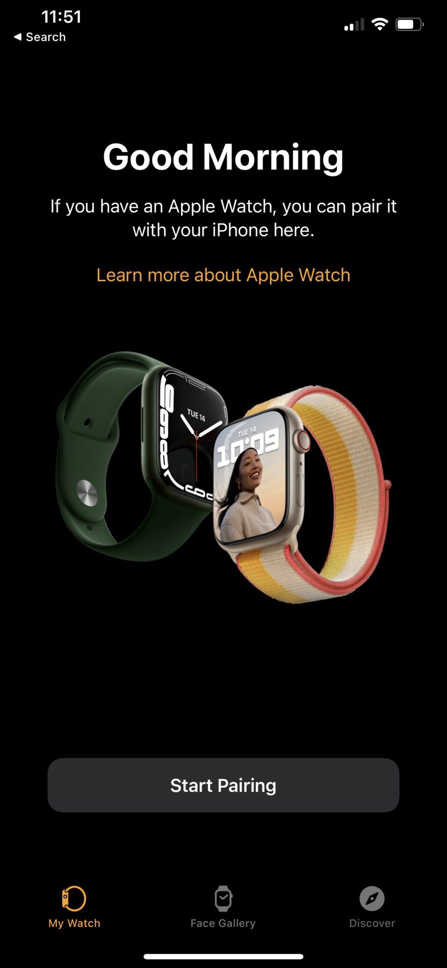 Apple Watch开始配对