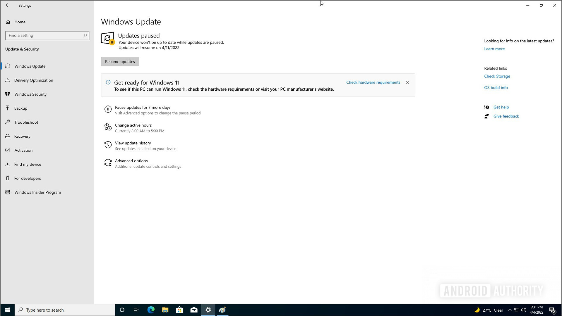 Windows 10暂停更新