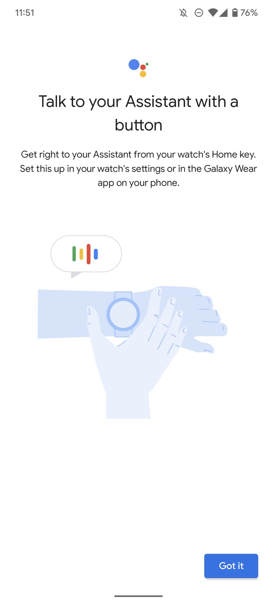 Google Assistant Galaxy观看4激活6