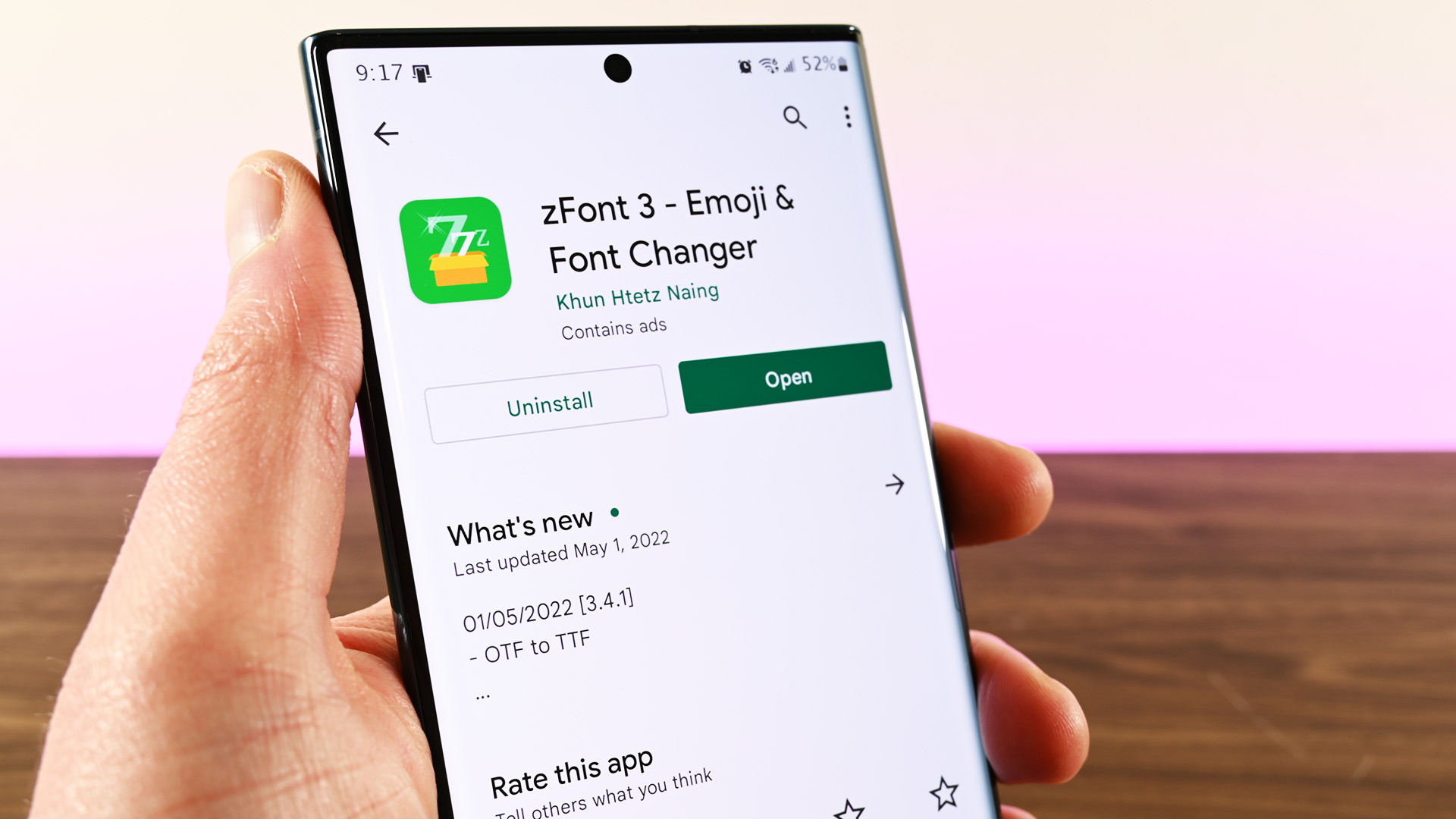 Zfont Google Play商店页面