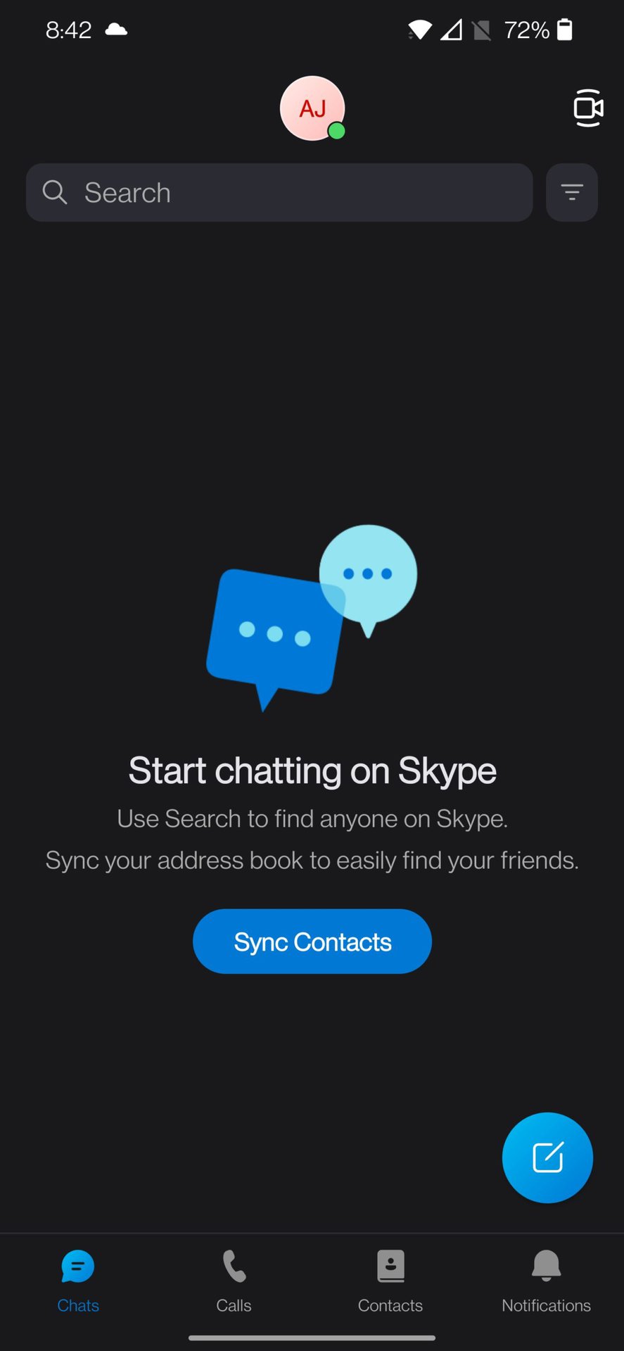Skype名称在手机上更改