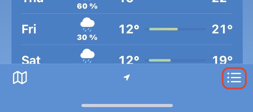 iPhone天气位置图标